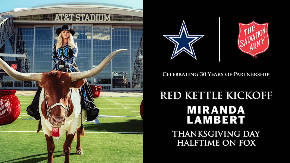 Miranda Lambert To Perform Red Kettle Kickoff Halftime Show During Dallas Cowboys Thanksgiving Day Game