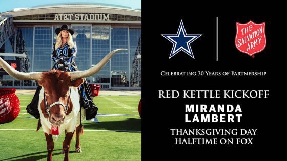 Miranda Lambert To Perform Red Kettle Kickoff Halftime Show During Dallas Cowboys Thanksgiving Day Game